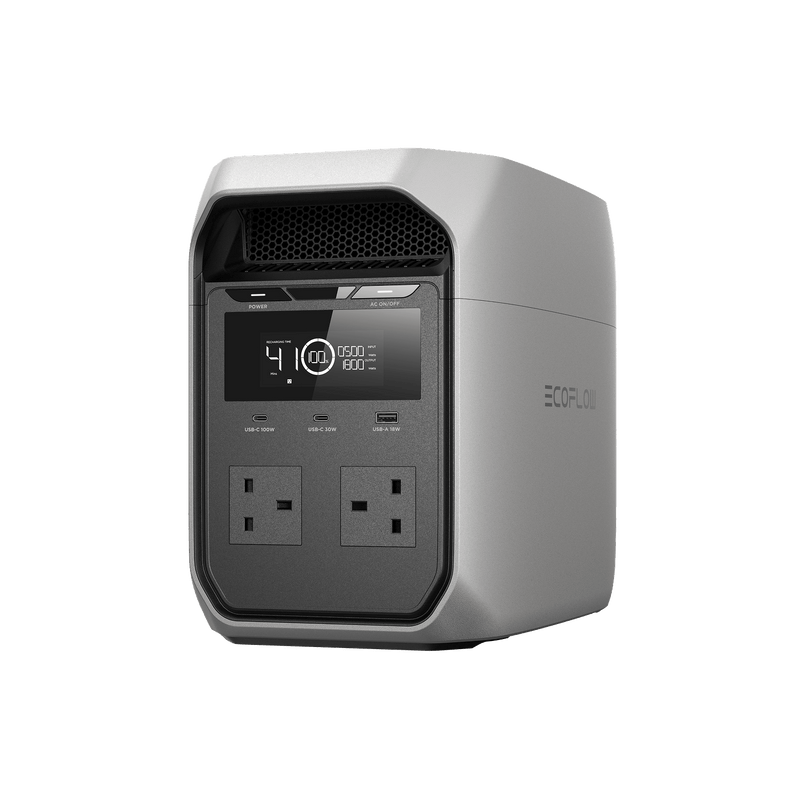 EcoFlow DELTA 3 Classic portable power station with UK sockets