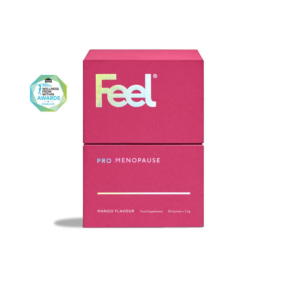 Feel Pro Menopause box with award badge
