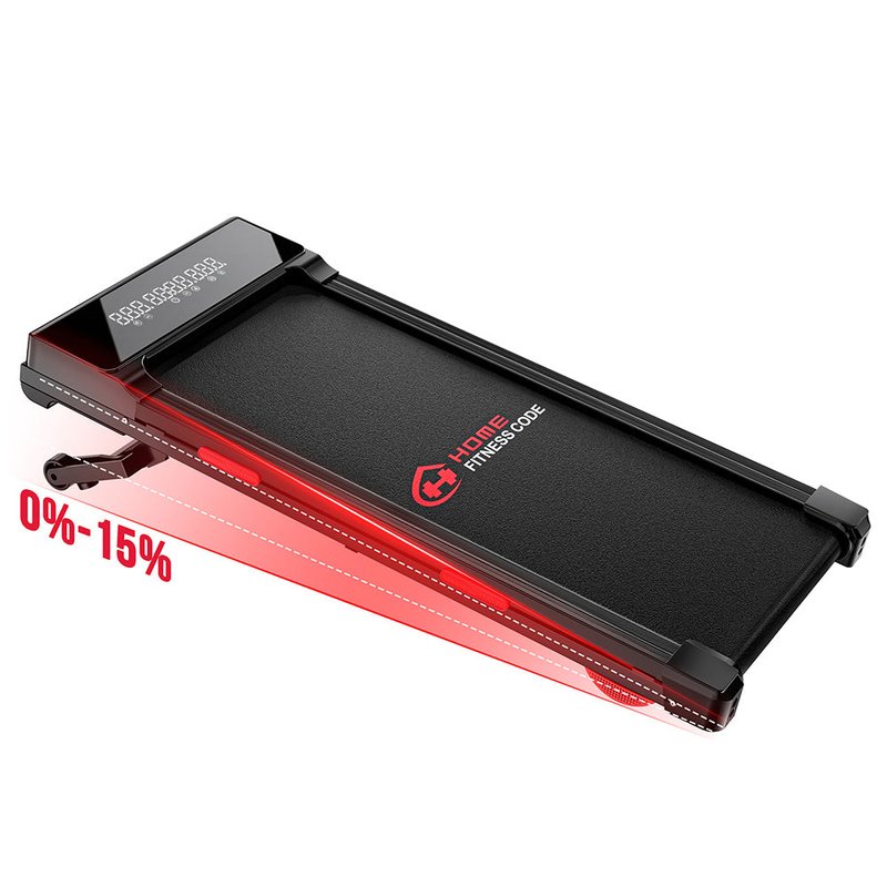 Home Fitness Code Treadmill Y5 compact walking pad with 0 to 15% auto incline