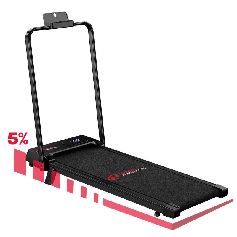 Home Fitness Code Folding Treadmill T7 with 5% manual incline