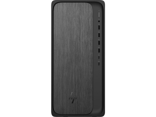 HP OmniDesk desktop tower PC in dark grey