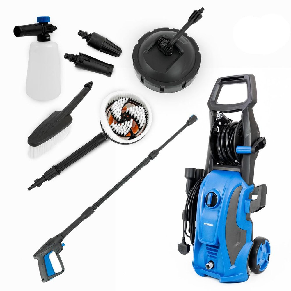 Hyundai HYW2000E electric pressure washer with accessories