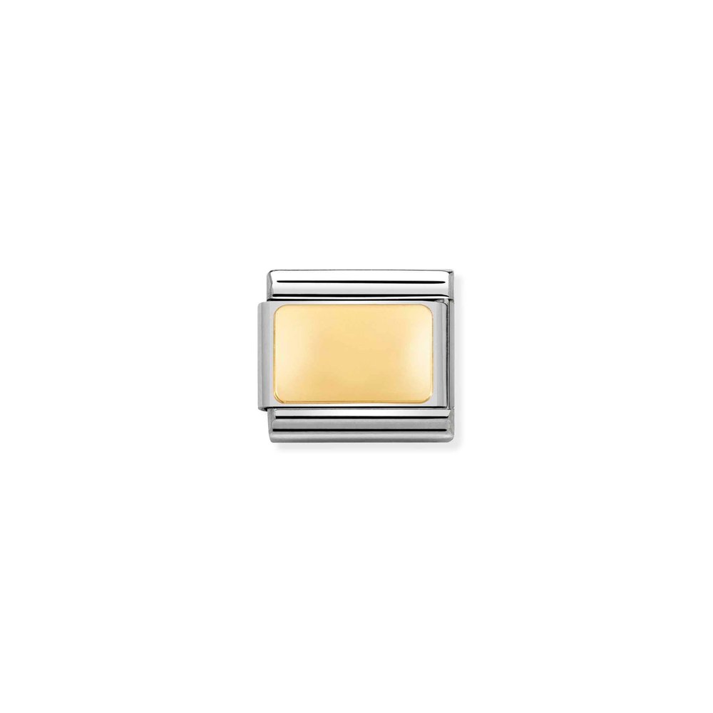 Plain gold Nomination Classic charm link ready for engraving