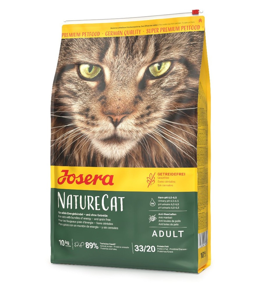 Bag of Josera NatureCat grain-free dry cat food