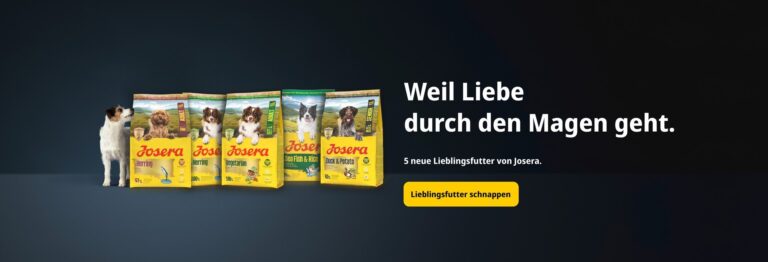Josera Online Shop Guide: Ordering German Pet Food in English Josera dog dry food range banner