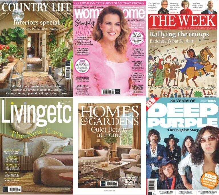 Magazines Direct Gift Guide: Print, Digital and Bundle Subscriptions Collage of Magazines Direct covers including Country Life, woman and home, The Week, Livingetc, Homes and Gardens and Classic Rock